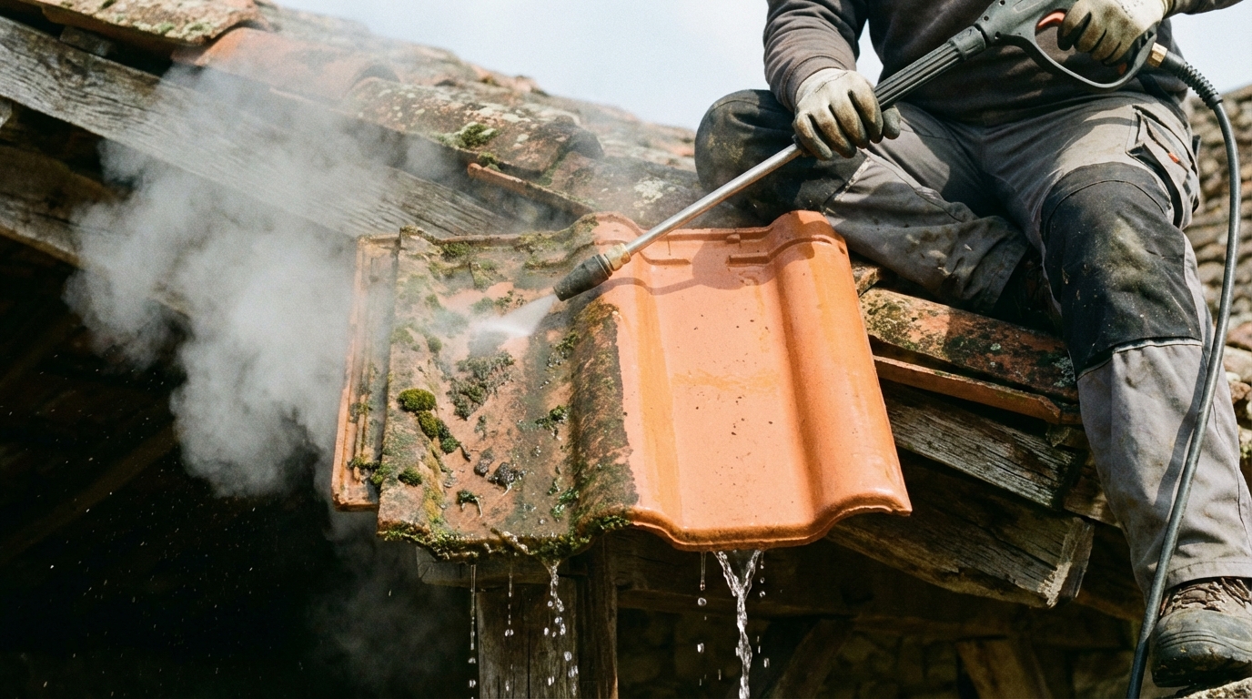 Traitement anti mousse toiture ecologique – Maniaque