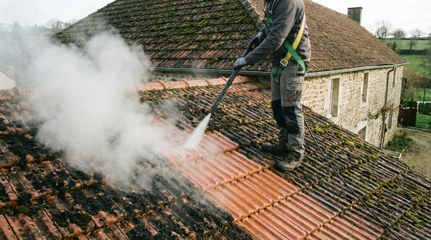 Lichen noir tuiles – Maniaque